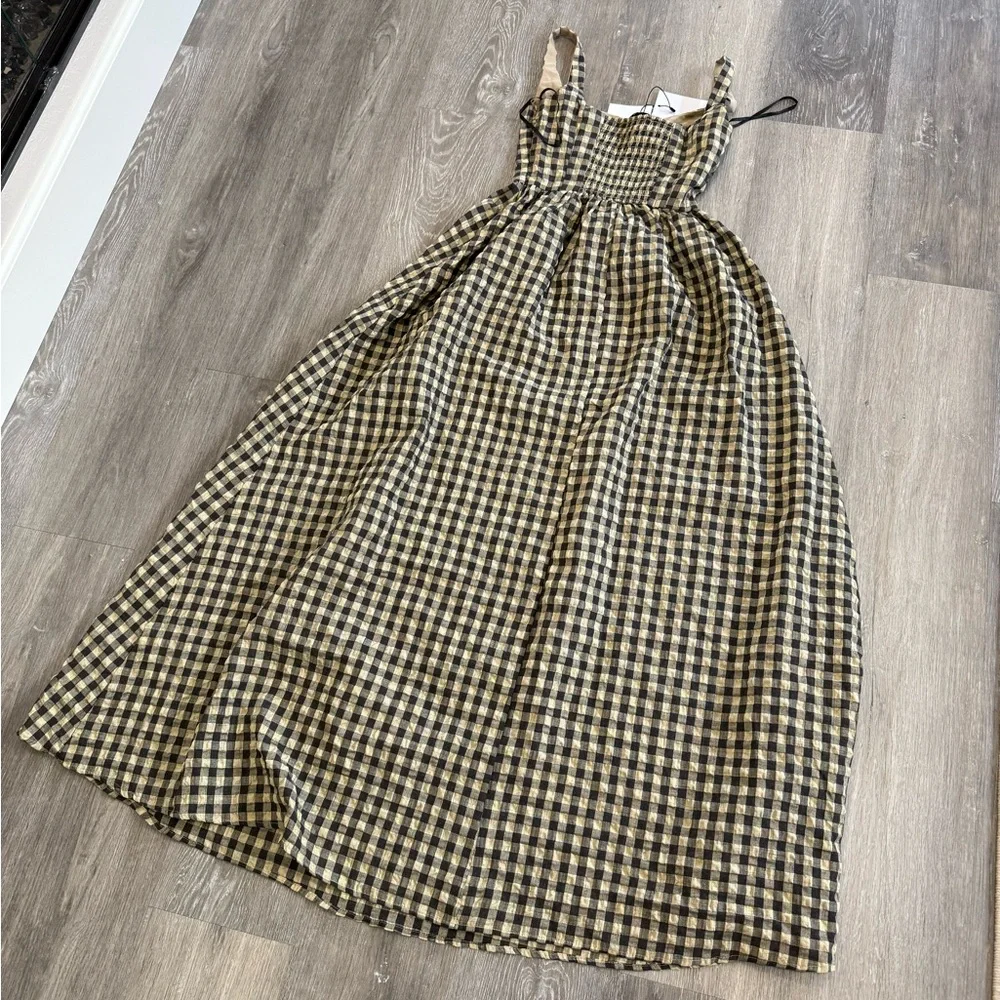 Princess Polly Plaid Black and Cream Maxi Dress - Picture 7 of 7